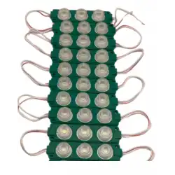 12 Volt 3 Watt 3 Lensli Yeşil 3030 SMD Led Modül IP65 10 Adet Modül