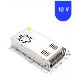 12 Volt 30 Amper Kalın Geniş Metal Kasa Trafo