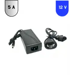 12 Volt 5 Amper 60 Watt Laptop Tipi Plastik Kasa Adaptör