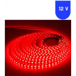 12 Volt 5 mm 2835 SMD Kırmızı İç Mekan 120 Ledli 5 Metre Şerit Led