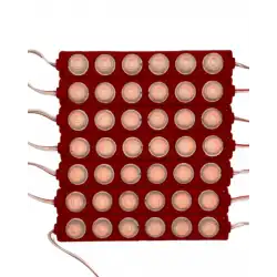 12 Volt 6 Watt 6 Lensli Kırmızı 3030 SMD Led Modül IP65 10 Adet Modül