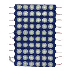 12 Volt 6 Watt 6 Lensli Turkuaz 3030 SMD Led Modül IP65 10 Adet Modül