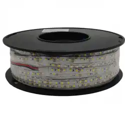 12 Volt 8 mm 2835 SMD 6500K Beyaz İç Mekan 120 Ledli 100 Metre Şerit Led