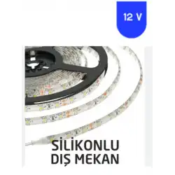 12 Volt 8 mm 4040 SMD 6500 K Beyaz Dış Mekan 60 Ledli 5 Metre Şerit Led