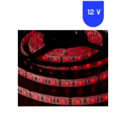 12 Volt 8 mm 4040 SMD Kırmızı Dış Mekan 60 Ledli 5 Metre Şerit Led