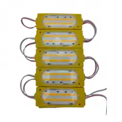 12 Volt Cob Ledli Animasyonlu Amber-Sarı Çakar Modül 5 Adet