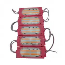 12 Volt Cob Ledli Animasyonlu Pembe Çakar Modül 5 Adet