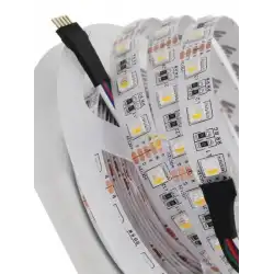 12 Volt RGBW 4 Renk RGB ve Beyaz Renk 5050 SMD İç Mekan 60 Led 5 Metre Şerit Led