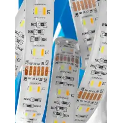 12 Volt RGBW+WW 5 Renk RGB Beyaz Günışığı 5050 SMD İç Mekan 60 Led 5 Metre Şerit Led