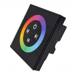 12V - 24V 4A Duvar Tipi Gömme Dokunmatik Cam Panel RGB Led Dimmer