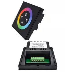 12V - 24V 4A Duvar Tipi Gömme Dokunmatik Cam Panel RGB Led Dimmer