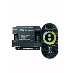 12V - 24V 10A 3 kanal Çift Renk CCT Dokunmatik RF Led Uzaktan Kumanda