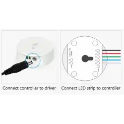 12V-48V Beyaz/RGB/RGBW/RGBCCT Şerit Ledler İçin Sese Duyarlı Wifi Ufo Led Kontrol