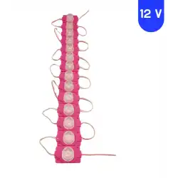 12 Volt 1.5 Watt Tek Lensli Pembe 3030 Led Modül IP65 10 Adet Modül