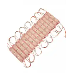 20 Adet 12 Volt 1.5 Watt 3 Lensli Pembe 2835 SMD Led Modül IP65 Modül