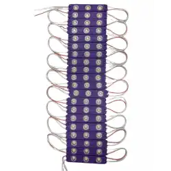 20 Adet 12 Volt 1.2 Watt 3 Lensli Mor 2835 SMD Led Modül IP65