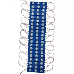 20 Adet 12 Volt 1.2 Watt 3 Lensli Mavi 2835 SMD Led Modül IP65