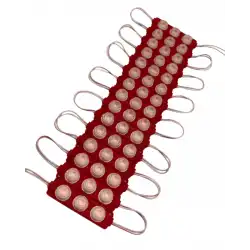 20 Adet 12 Volt 3 Watt 3 Lensli Kırmızı 3030 SMD Led Modül IP65