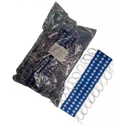 200 Adet 12 Volt 1.2 Watt 3 Lensli Mavi Led Modül IP65 1 Paket