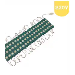 220 Volt 2 Watt 3 Lensli Yeşil 2835 SMD Led Modül IP65 5 Adet Modül