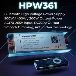 220 Volt 200 Watt Modül Neon ve Şerit Led Bluetooth ve RF Kumandalı HPW361 Dimmer