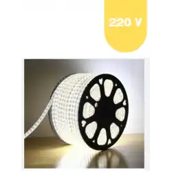 220 Volt Beyaz 6500 K 60 Ledli 3 Çipli Hortum Led 5 Metre Güç Kablosu Dahil