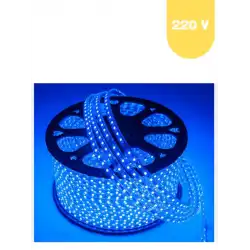 220 Volt Mavi 60 Ledli 3 Çipli Hortum Led 5 Metre Güç Kablosu Dahil
