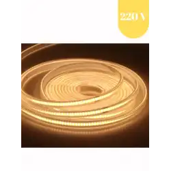 220V 288 Led 3000K Günışığı Esnek Hortum COB LED IP67 Dış Mekan 5 Metre Güç Kablosu Dahil