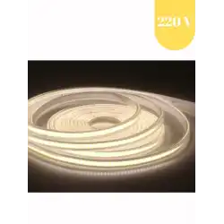 220V 288 Led 4000K Naturel Beyaz Işık Esnek Hortum COB LED IP67 Dış Mekan 5 Metre Güç Kablosu Dahil