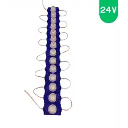 24 Volt 1.5 Watt Tek Lensli Mavi 3030 Led Modül IP65 10 Adet Modül