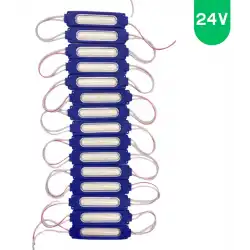 24 volt 2 Watt Mavi Cob Led Modül IP65 10 Adet Modül