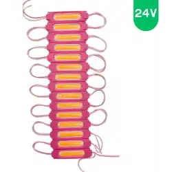 24 volt 2 Watt Pembe Cob Led Modül IP65 10 Adet Modül
