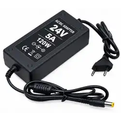 24 Volt 5 Amper 120 Watt Laptop Tipi Plastik Kasa Adaptör