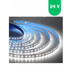 24 Volt 5050 SMD 6500 K Beyaz Dış Mekan 60 Ledli 5 Metre Şerit Led