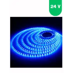 24 Volt 5050 SMD Mavi Dış Mekan 60 Ledli 5 Metre Şerit Led