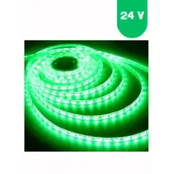 24 Volt 5050 SMD Yeşil Dış Mekan 60 Ledli 5 Metre Şerit Led