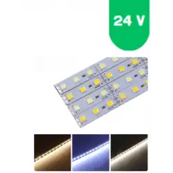 24 Volt 5630 Ledli 6500 K Beyaz Işık 72 Ledli Alüminyum Çubuk Bar 1 Metre