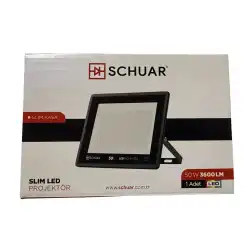 8 Adet Kampanyalı 50 Watt Siyah Slim Kasa 6500K Beyaz Işık IP65 Led Projektör