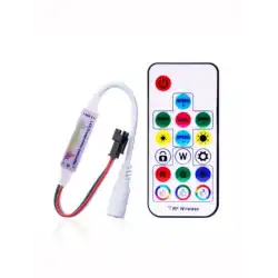 5 V-24 V 12 A 17 Tuş Kumandalı Sese ve Müziğe Duyarlı 358 Modlu Pixel Magic RF Led Kontrol