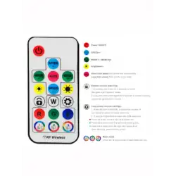 5 V-24 V 12 A 17 Tuş Kumandalı Sese ve Müziğe Duyarlı RGB RF Led Kontrol