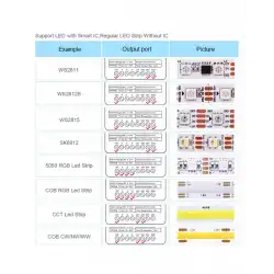 5 V - 24 V 12 A SP630E Bluetooth Sese Duyarlı Pixel Şerit Led Denetleyici 5 Kanal RGBW+WW Led Kontrol Cihazı
