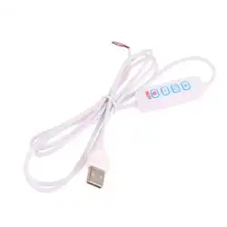 2 Amper 100 cm Fiş Üzerinden Dim Edilebilir Ucu Açık USB li Beyaz Renk Erkek Güç Kablosu
