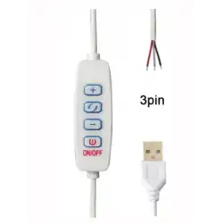 2 Amper 100 cm Fiş Üzerinden Dim Edilebilir Ucu Açık USB li Beyaz Renk Erkek Güç Kablosu