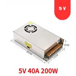 5 Volt 40 Amper Slim Metal Kasa Fanlı Trafo