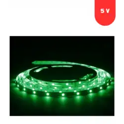 5 Volt 2835 SMD Yeşil İç Mekan 60 Ledli 5 Metre Şerit Led