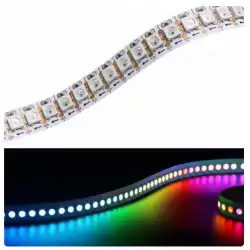 5 Volt IC2812 ARGB Pixel Magic Kayar 144 Led IP20 İç Mekan 1 Metre Şerit Led