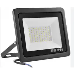 12-24 Volt 50 Watt Siyah Slim Kasa 6500K Beyaz Işık IP 65 Led Projektör