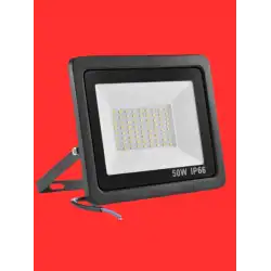 50 Watt Siyah Slim Kasa Kırmızı Işık IP65 Led Projektör
