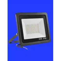 50 Watt Siyah Slim Kasa Mavi Işık IP65 Led Projektör