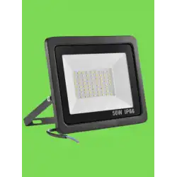 50 Watt Siyah Slim Kasa Yeşil Işık IP65 Led Projektör